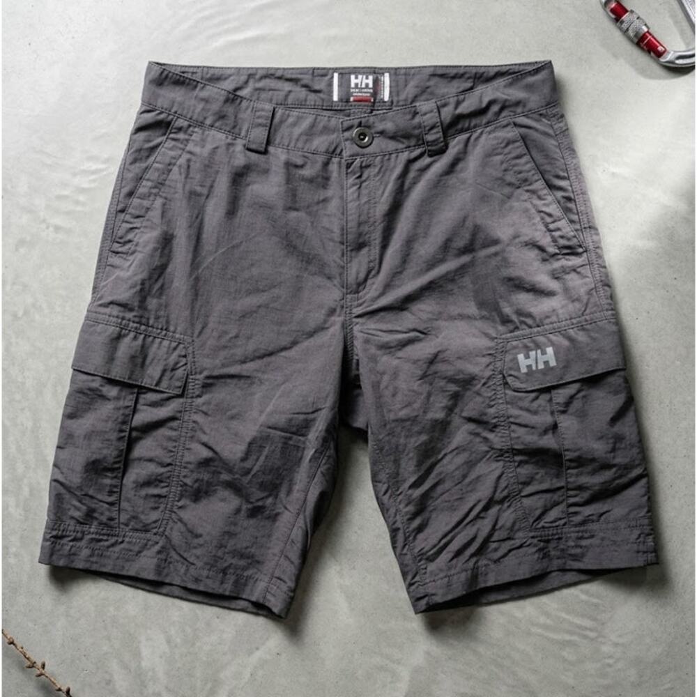 Helly Hansen Mens Size 36 Grey Cargo Shorts Hiking Sailing Outdoor Active